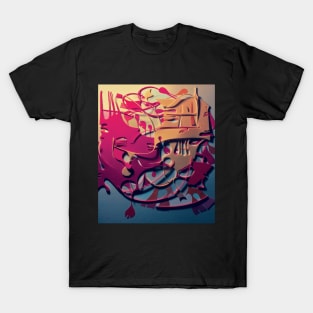 Synthesis- Abstract Mixed Media Collage T-Shirt